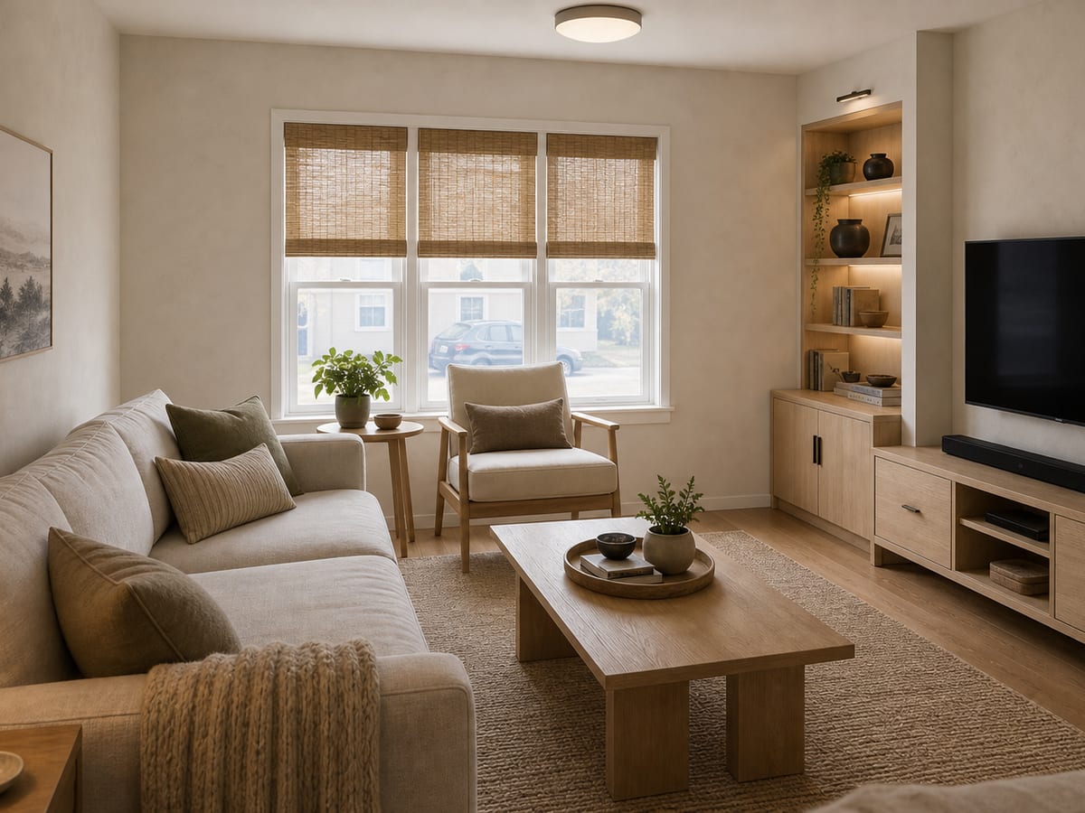 Japandi living generated concept sample