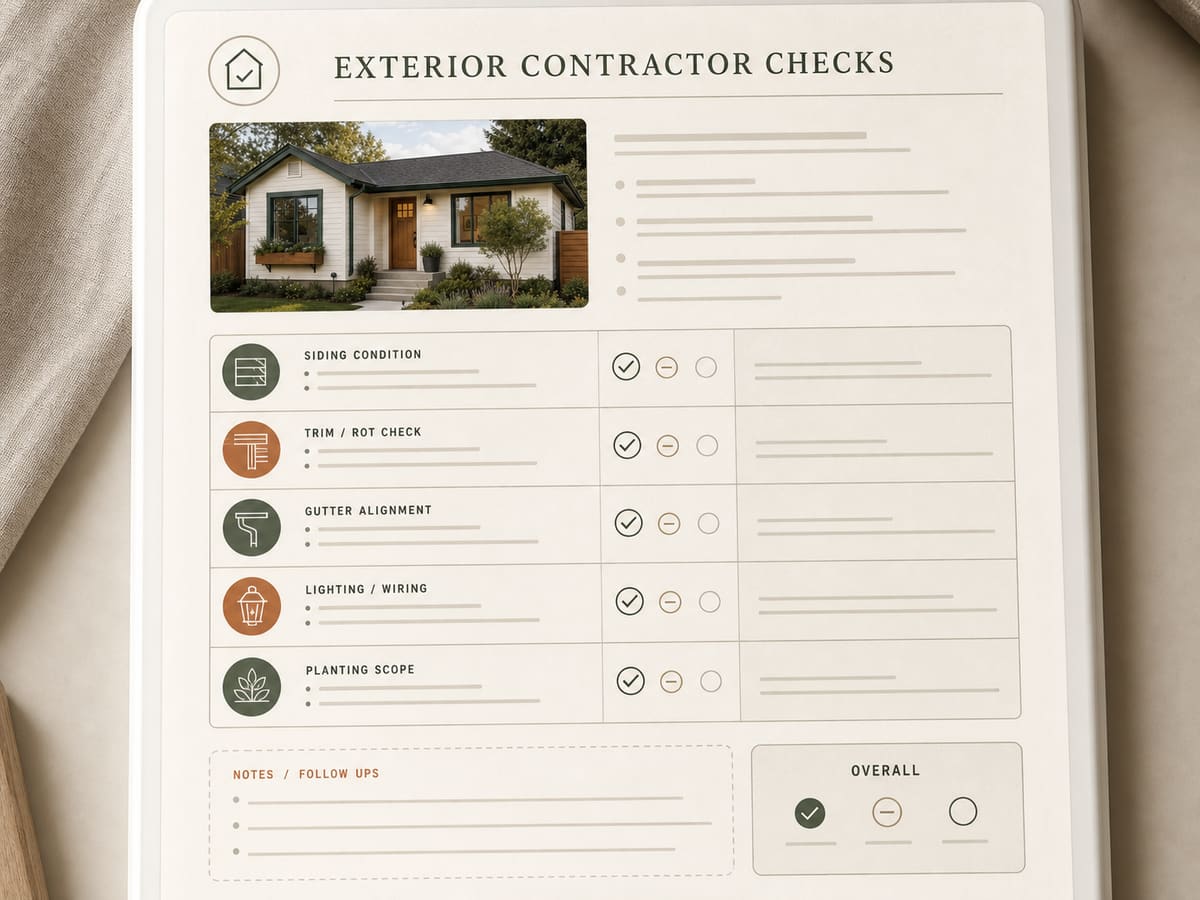 Exterior contractor check brief