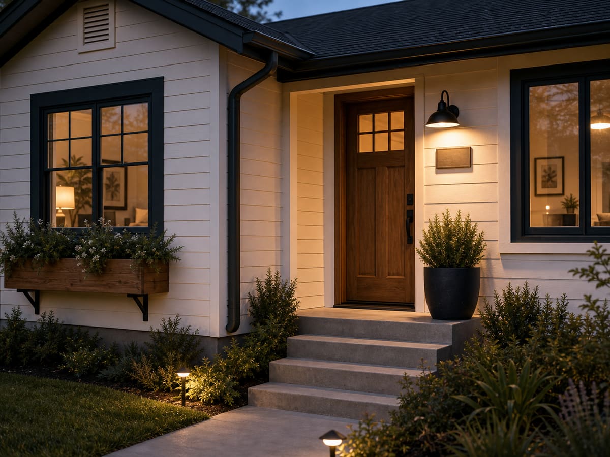 Exterior entry and lighting refresh concept
