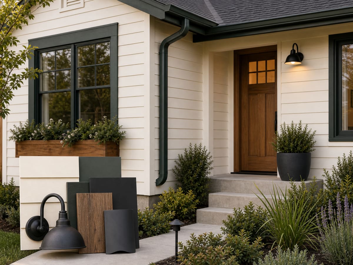Exterior siding trim and fixture material scope